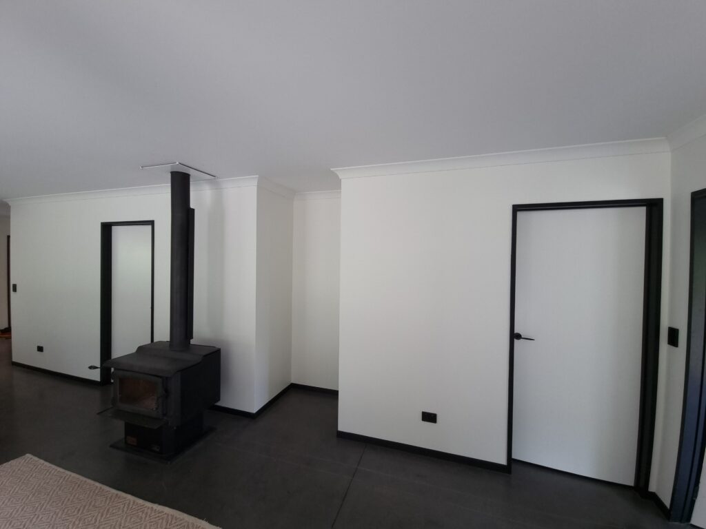 Interior painting residential white and black Selwyn
